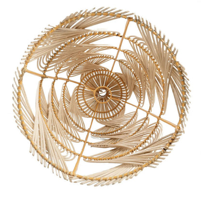 Großer Rattan-Hängeleuchtenschirm 30 × 70 cm – Flaschen-Silhouette