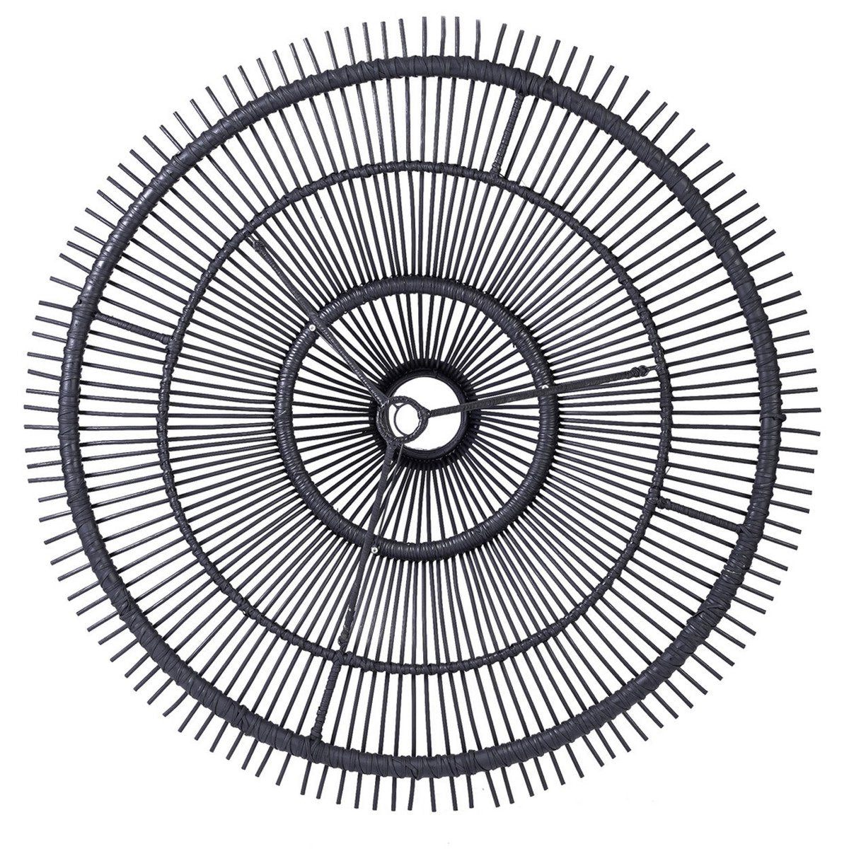 Black rattan sky pendant light XXL - 150 cm sunburst