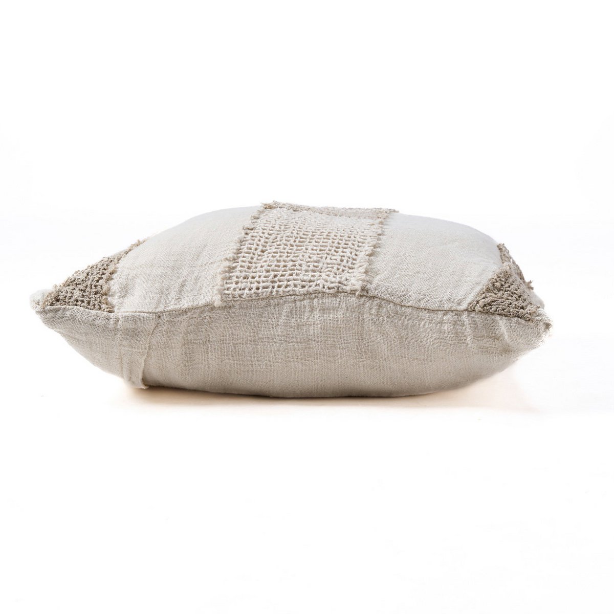 Pudebetræk i hør, hvid natur - 50×50 cm