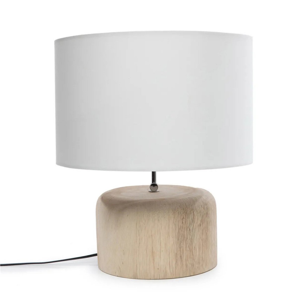 Tischlampe aus Teakholz – Natur
