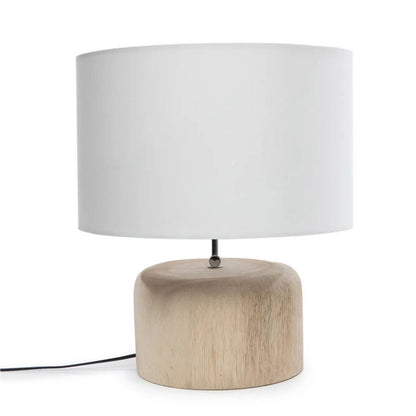 Tischlampe aus Teakholz – Natur