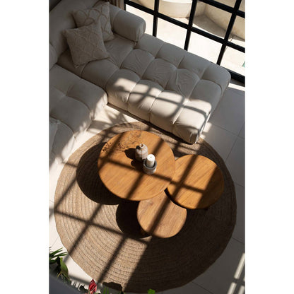 Couchtisch Holz, 80 cm rund - Natur