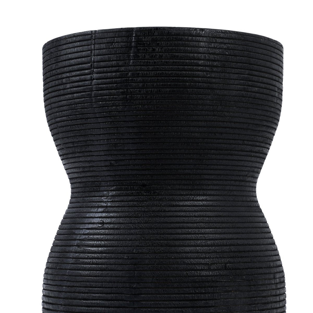 Skammel i suartræ, sort - 35 × 45 cm