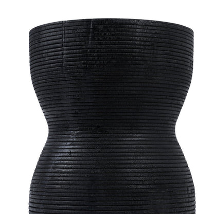 Skammel i suartræ, sort - 35 × 45 cm