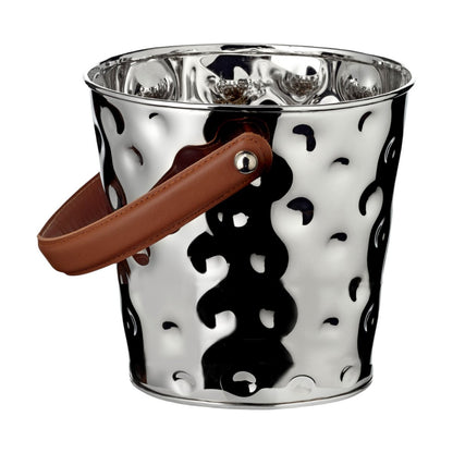 Stainless steel champagne cooler Gideon, hammered, 26 cm
