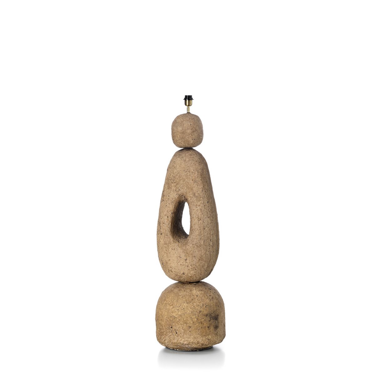 Gulvlampe i papmaché, mud finish – Ekstra stor