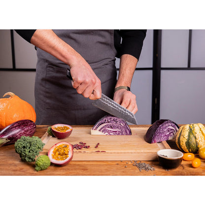 Bunka Santoku kniv, 17 cm - ibenholt skæfte med skede