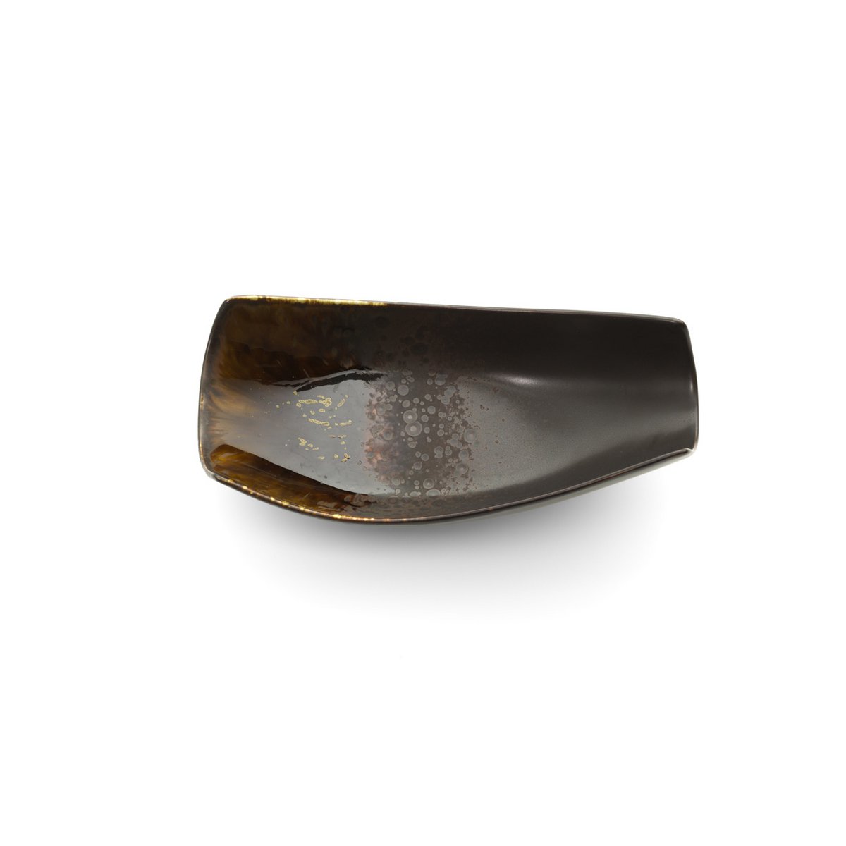 Ceramic serving bowl 21.8 cm - warm brown glaze