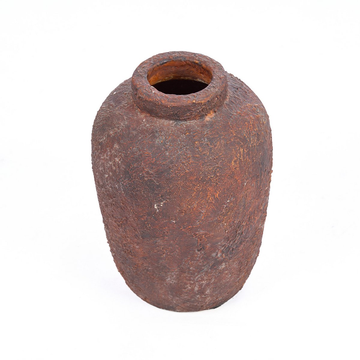 Terrakotta vase, lille - bordeaux håndlavet