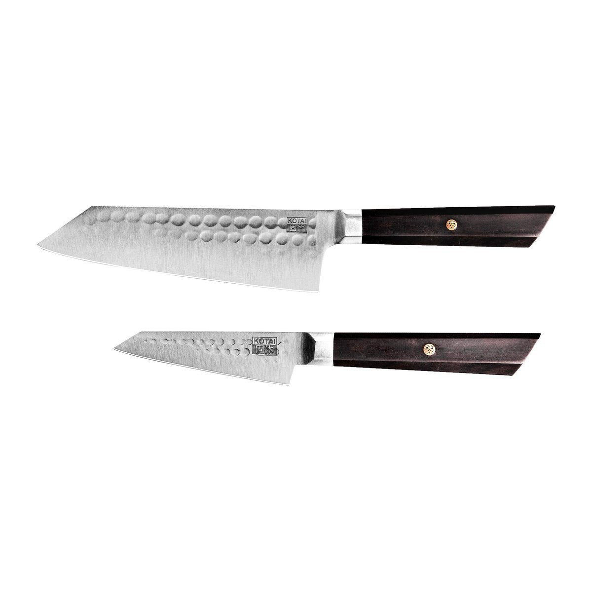 Santoku Starter-Set, 2 Messer - handgefertigter japanischer Stahl
