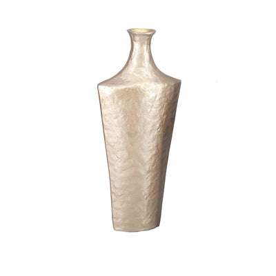 Aluminiumsvase sand 20×10×50 cm - høj skulpturel form