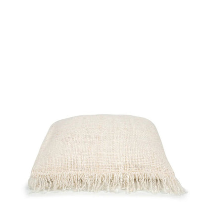 Håndfarvet pudebetræk i bomuld, 40×40 cm - Creme