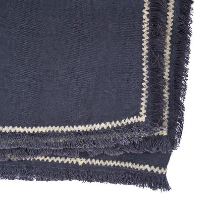 Tischdecke aus Leinen, schwarz - 150×300 cm