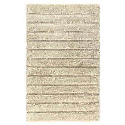 Badeværelsesmåtte i bomuld beigebrun, 60×100 cm - latex bagside