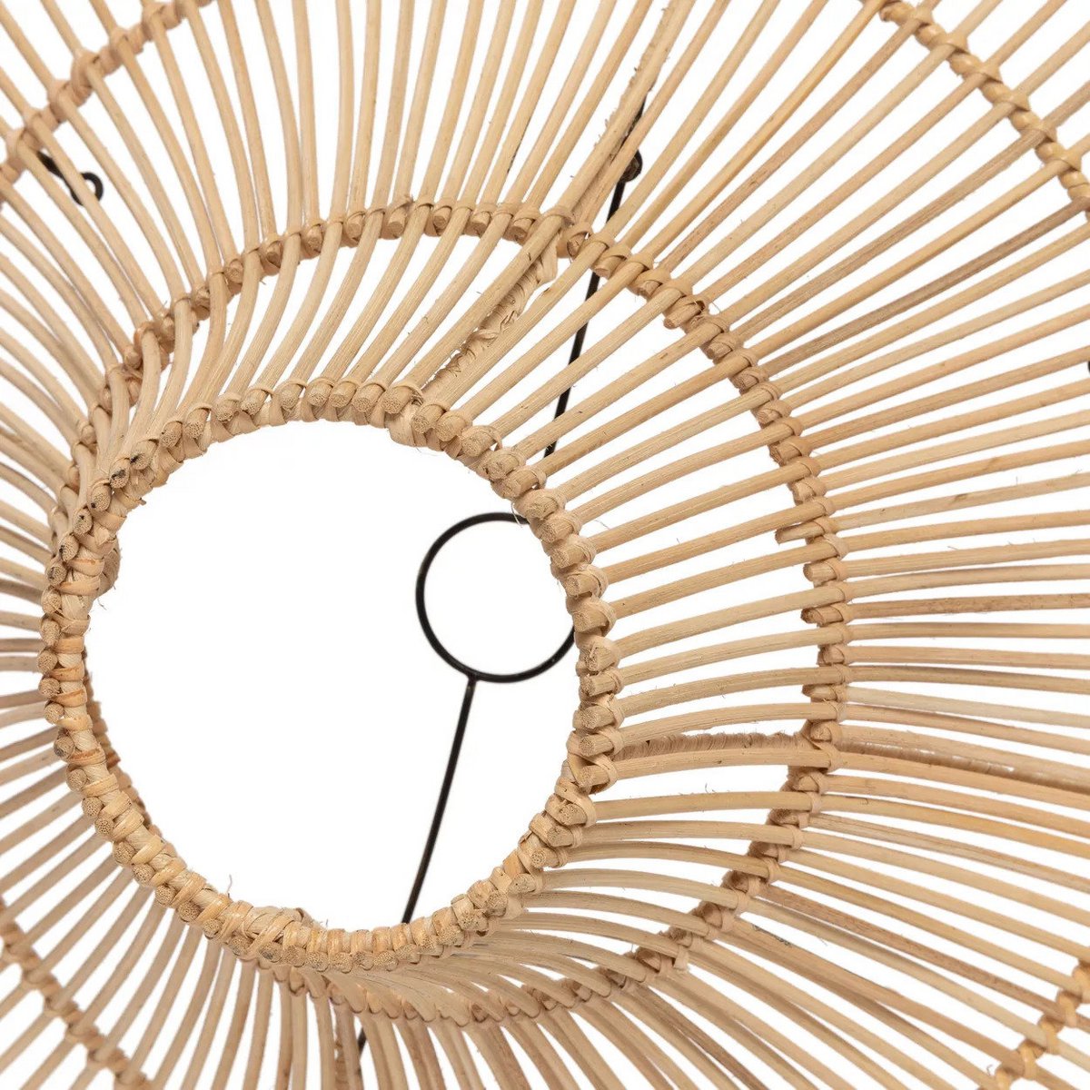 Rattan-Pendelleuchte 60 cm – handgeflochten, naturbeige