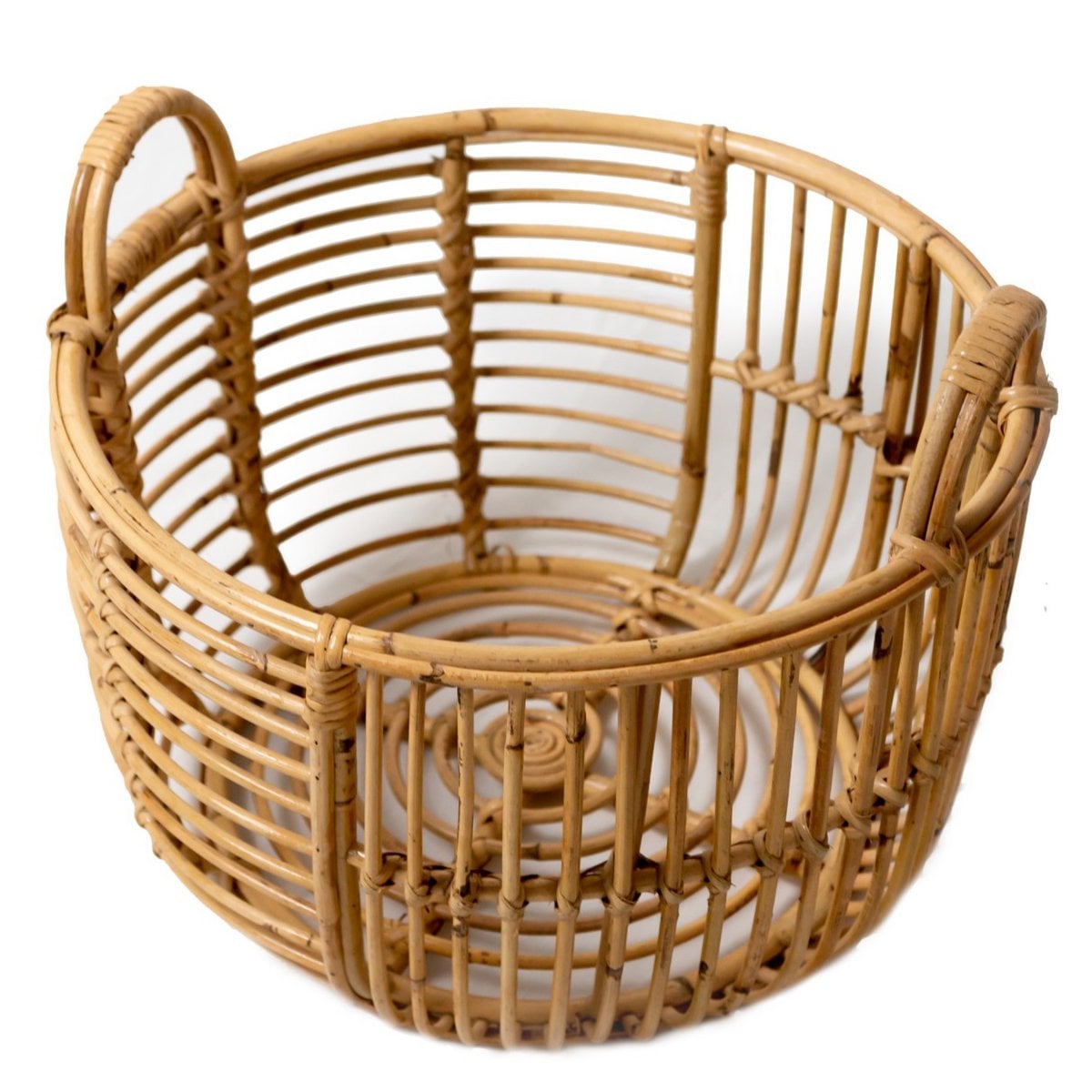 Håndvævet fletkurv Jemuh lav – ø42 × 27 cm, Indonesien
