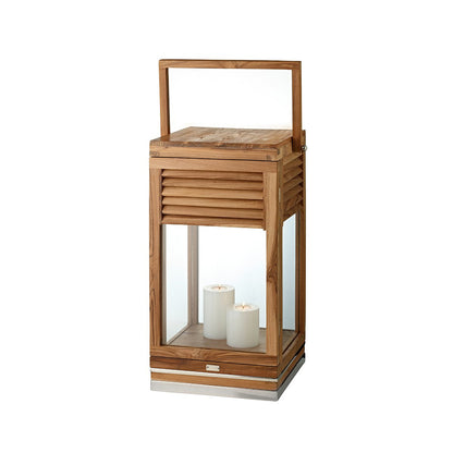 Teaklanterne Vegas, forniklet stål - 60 cm