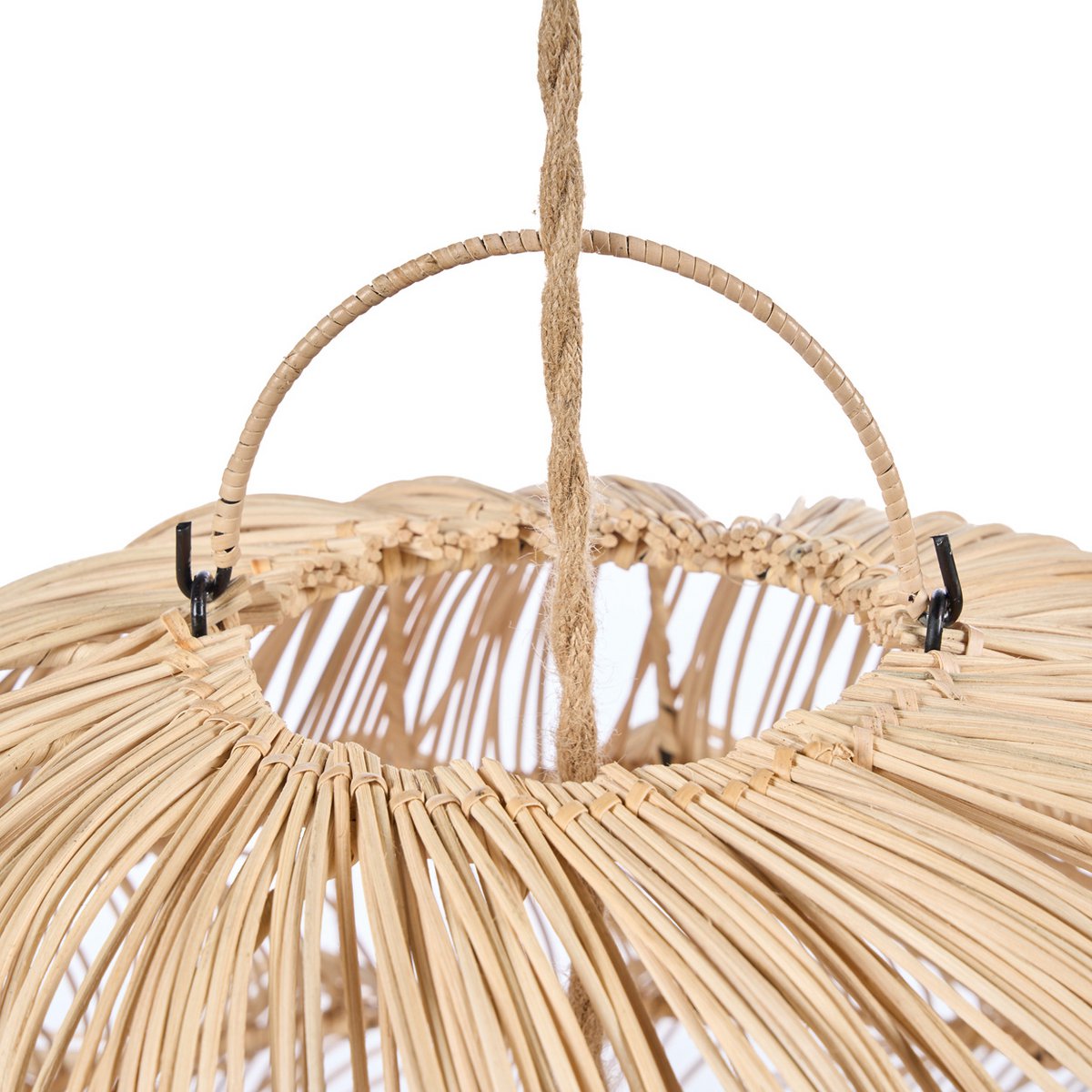 Rattan puf pendel, naturflet - Ekstra stor