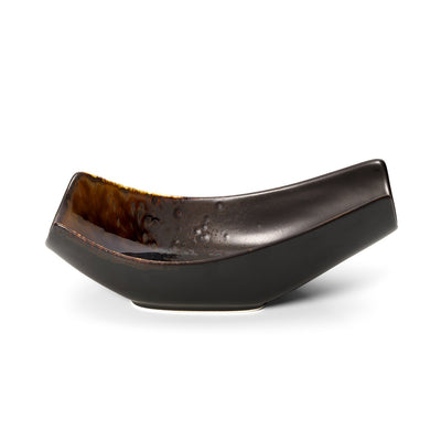 Keramisk serveringsskål 21,8 cm - varm brun glasur