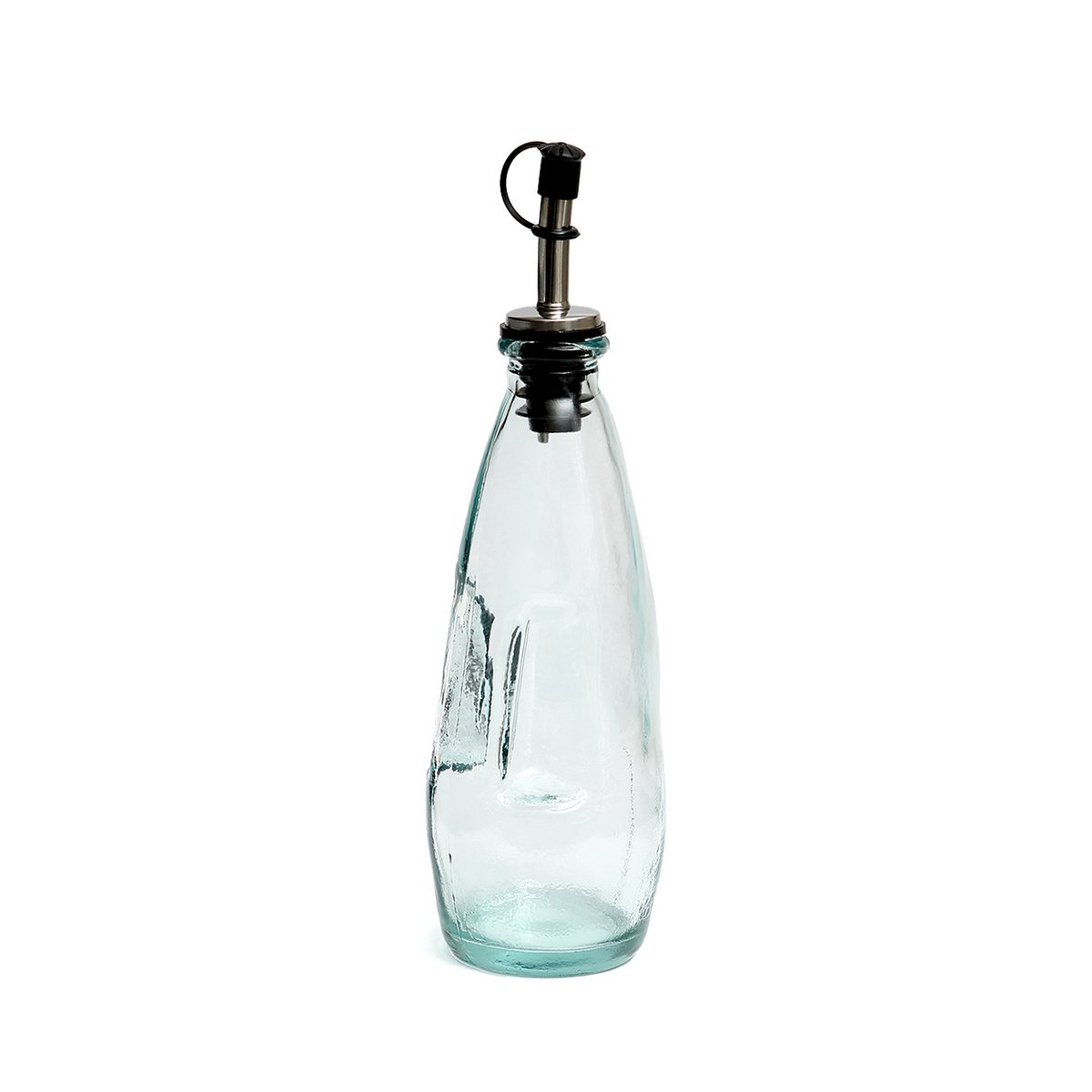 Flasche aus recyceltem Glas für Olivenöl - Blau - 23 cm