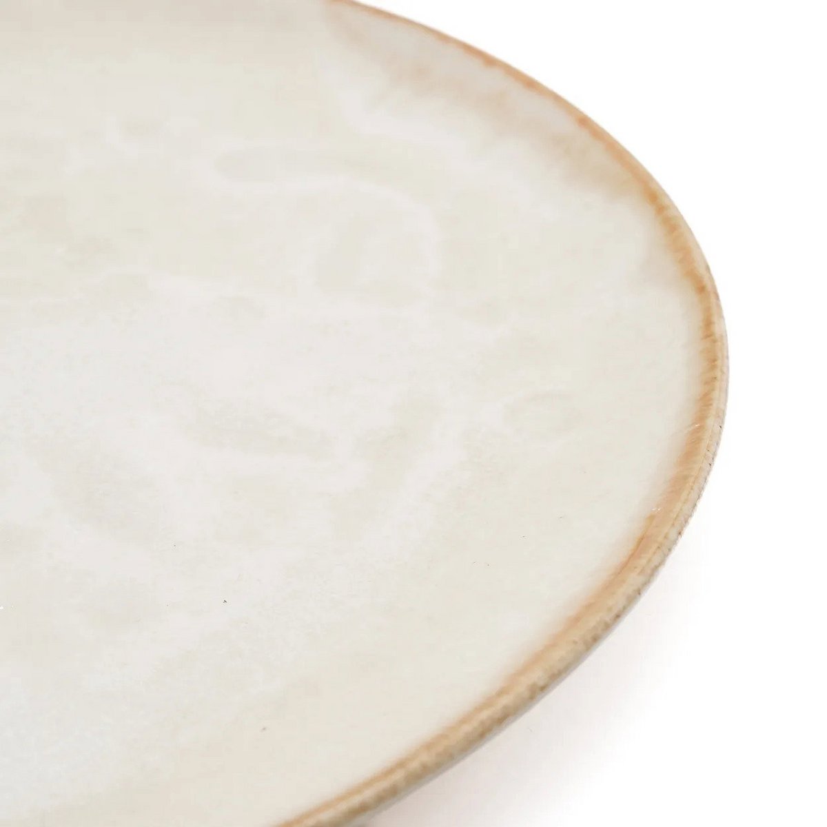 Hvid stentøjs frokosttallerken 22 cm - fremstillet i Portugal