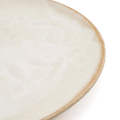 Hvid stentøjs frokosttallerken 22 cm - fremstillet i Portugal