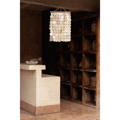 Jernlysekrone 40 × 85 cm - naturlig finish, Indonesien