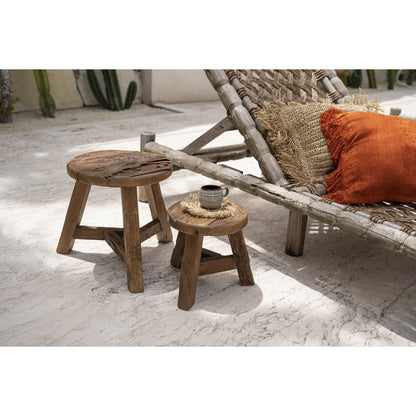 Wood stool, 37 × 33 cm - Natural (M)