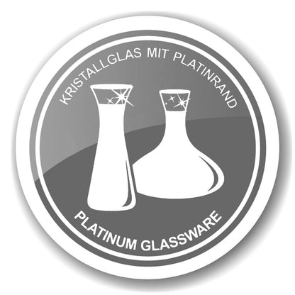 Kristallkaraffe Olivia 1,0 L – Platinrand, mundgeblasen