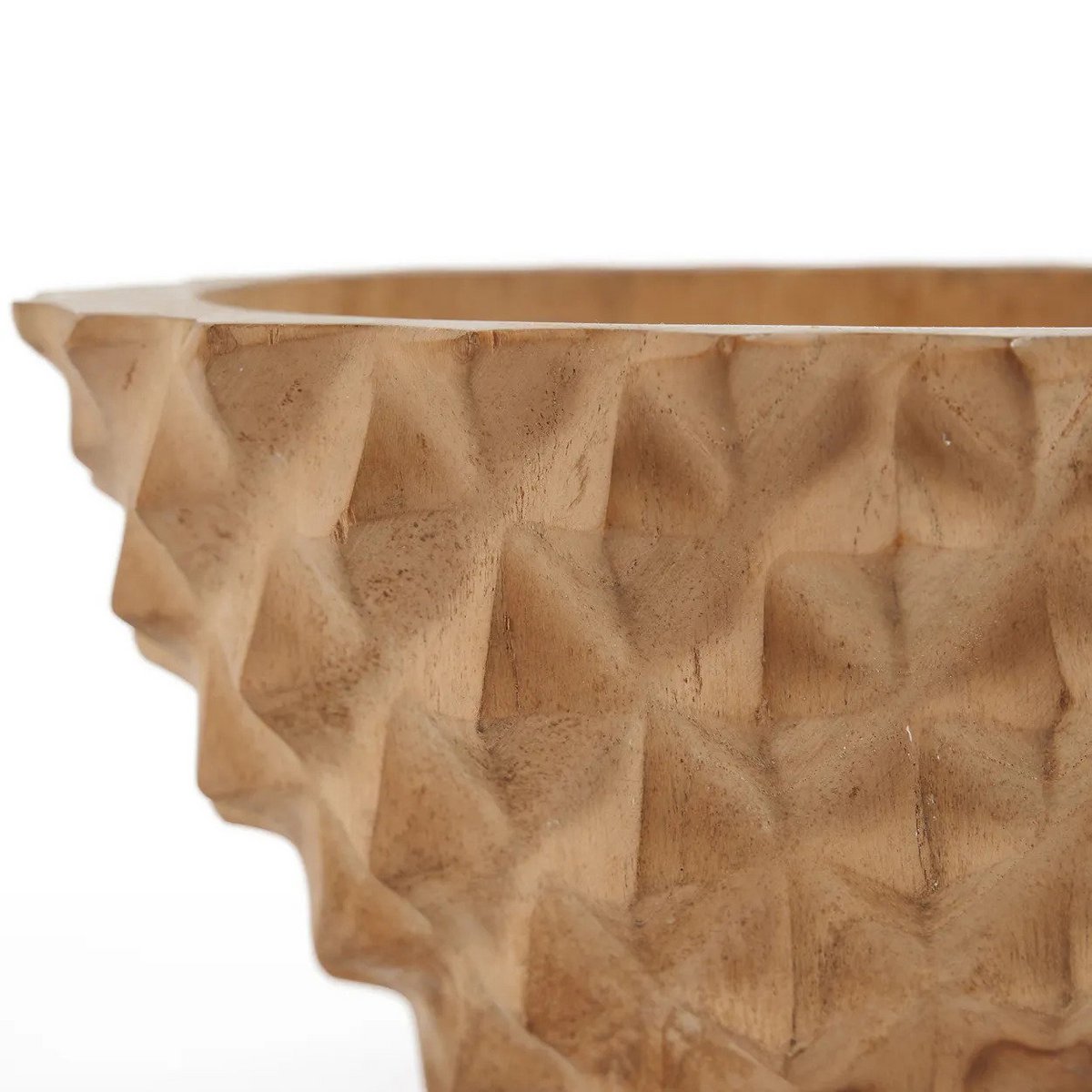 Teakrods-durianskål, 20 cm – dyb rund form