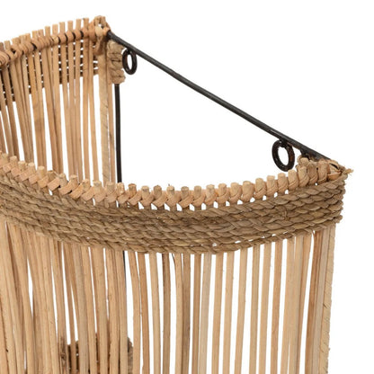 Jalal Wandleuchte, 25×50 cm – Rattan mit Seegras