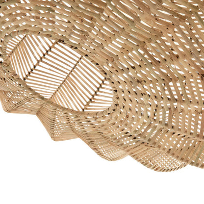 Rattan pendellampe, 45 cm - naturlig beige lanterne