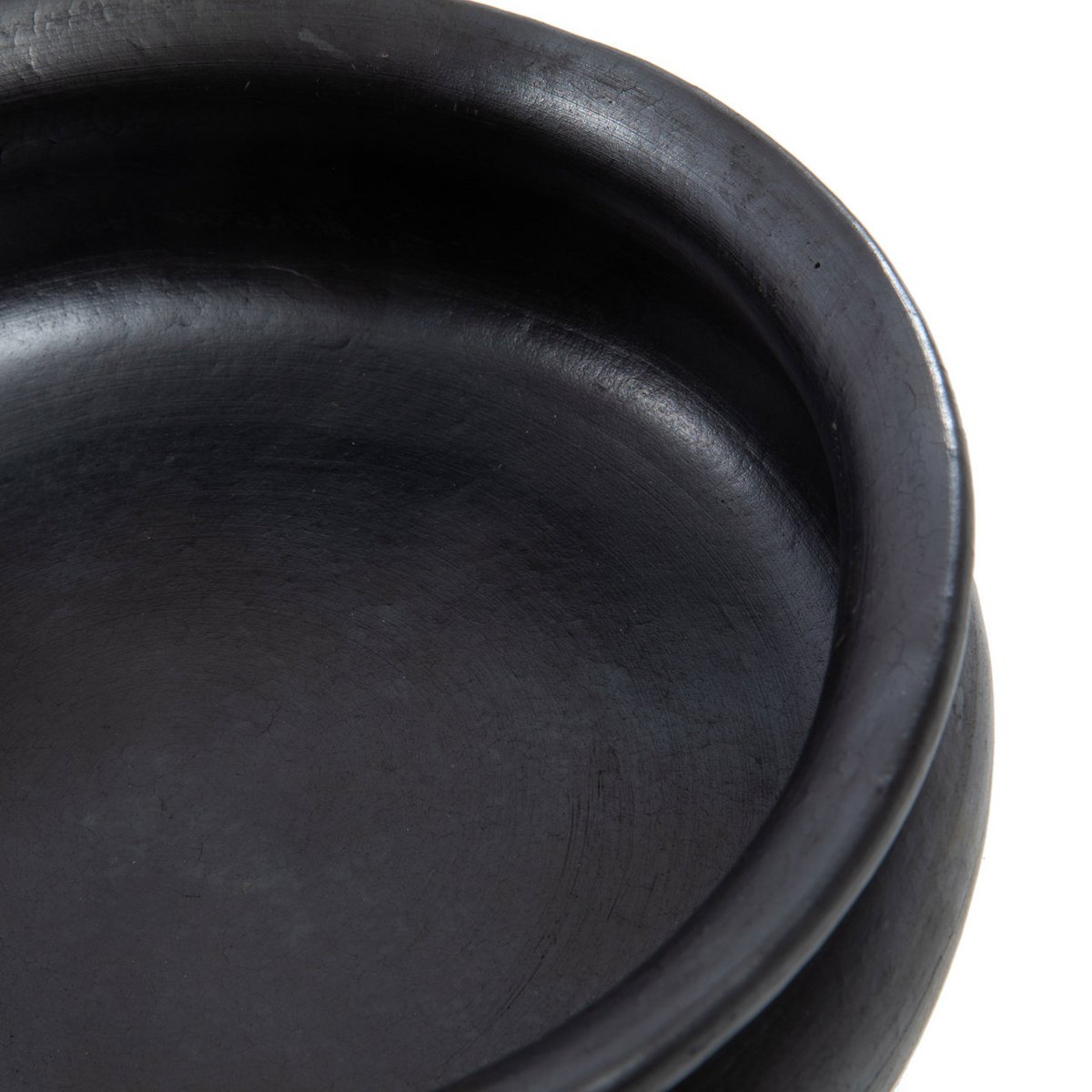 Burned curry pot, black - terracotta