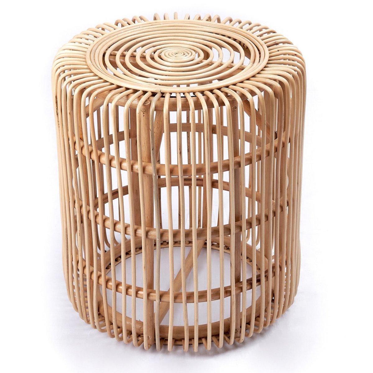 Rattan side table Alamaya beige - handcrafted in Indonesia
