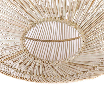 Rattan-Hängeleuchte 55 cm – Tropfenform, beige