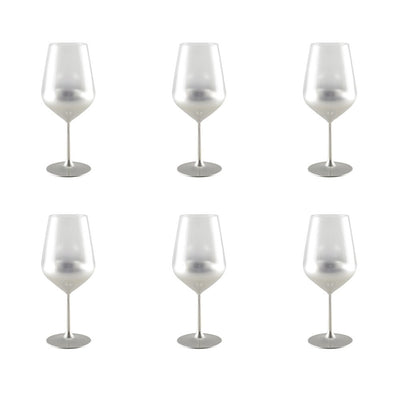 Silberne Weingläser - 6er-Set, 490 ml