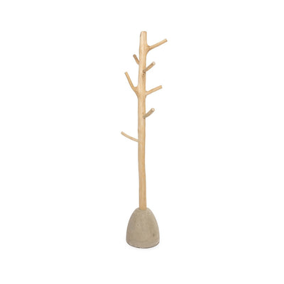 Teak wood coat hanger, natural