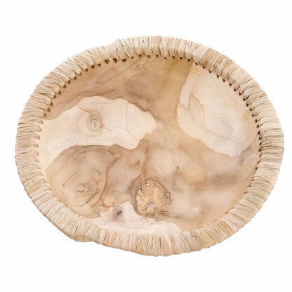 Træserveringsskål 30 cm diameter - natur, stor