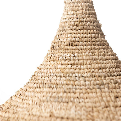 Raffia lampeskærm RUMBAI Ø40×30 cm – rattanramme