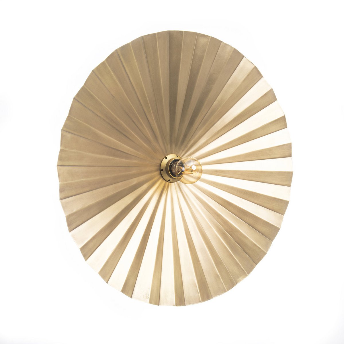 Wandleuchte Eisen, 60 cm – Messing-Finish, geklappt