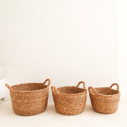 Water hyacinth basket SAMU L – 42 cm diameter