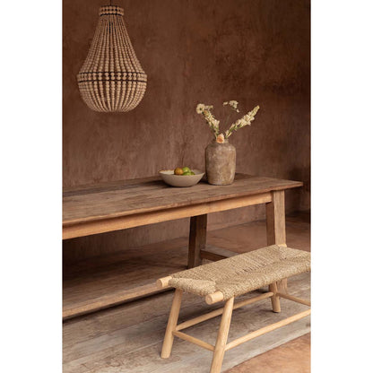 Kronleuchter Eisen 40 × 73 cm - Naturfinish, Indonesien
