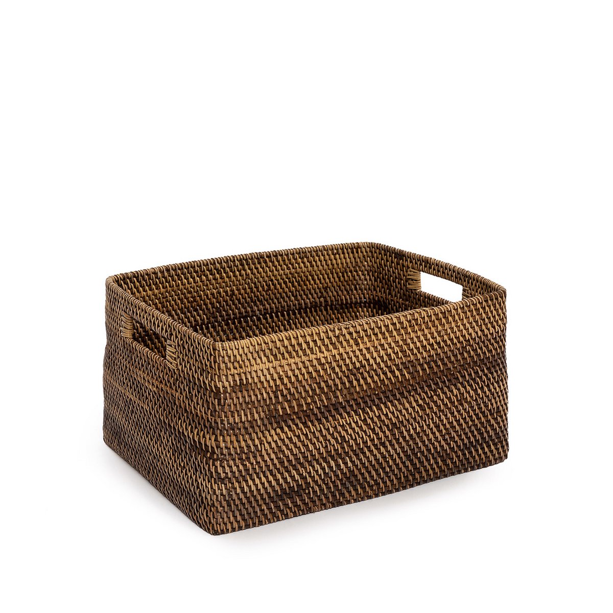 Rattan-Zeitschriftenkorb 46 × 36 × 23 cm – naturfarben, rechteckig