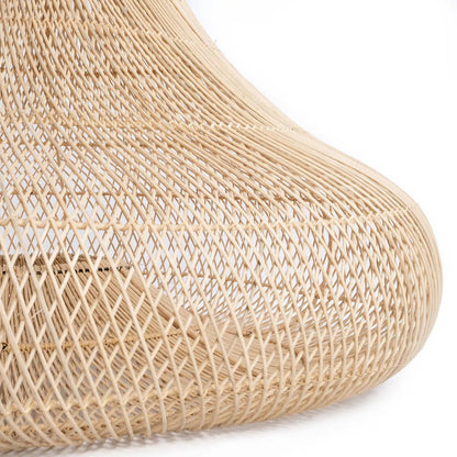 Rattan-Pendelleuchte Shala, beige – 77×57 cm