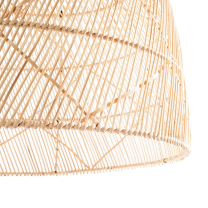 Rattan pendant light with twister weave - M
