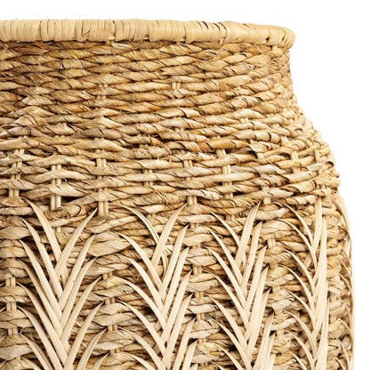 Kurv af rattan og bananblade - natur, medium