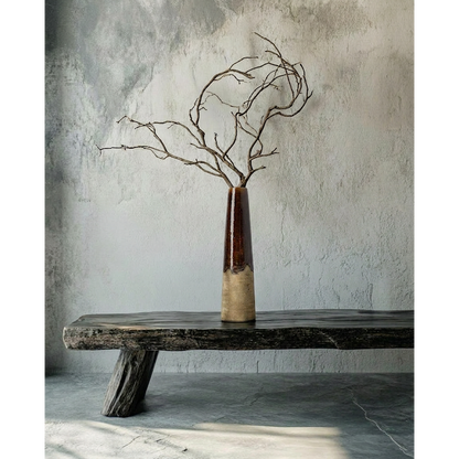 Die Amber Cone Vase - Betonbraun - L