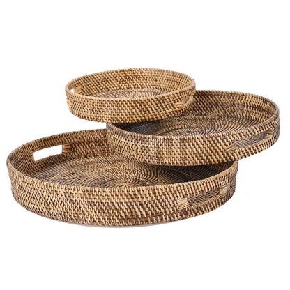 Fad i rattan, 51 cm - håndvævet natur