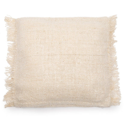 Handgefärbter Baumwollkissenbezug, 60×60 cm – Creme