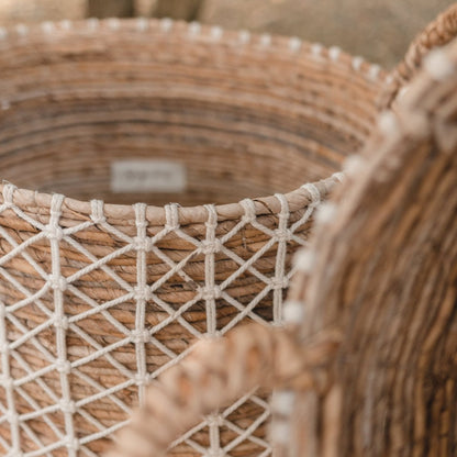 Cotton and jute basket Kerso M – Ø 35 cm, 40 cm tall